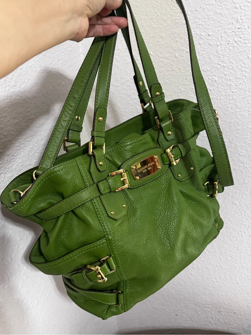 Michael Kors Gansevoort Lime Green and Gold Hardware
